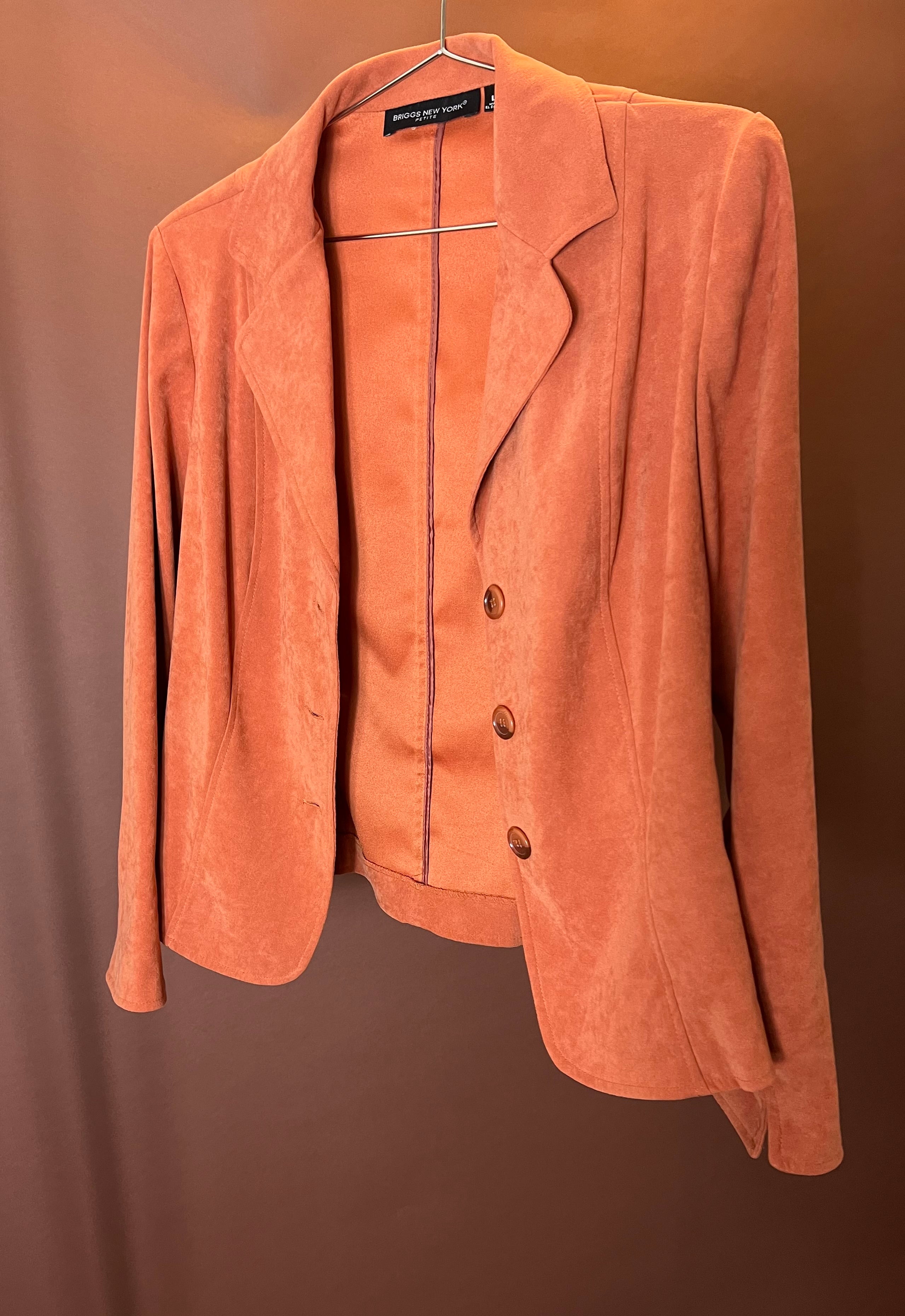 Burnt orange deals suede Blazer